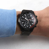 Hugo Boss Globetrotter Black Dial Black Steel Strap Watch for Men - 1513825 Authentic Buy Shop Now