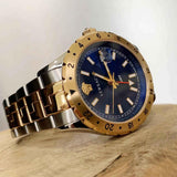 Versace Hellenyium GMT Blue Dial Two Tone Steel Strap Watch for Men - V11060017 Authentic Buy Shop Now