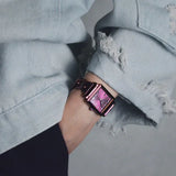 Guess Vanity Analog Purple Dial Purple Steel Strap Watch For Women - W1029L4 Authentic Buy Shop Now