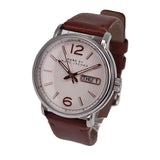 Marc Jacobs Fergus White Dial Brown Leather Strap Watch for Men - MBM5080 Authentic Buy Shop Now