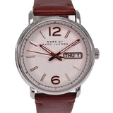 Marc Jacobs Fergus White Dial Brown Leather Strap Watch for Men - MBM5080 Authentic Buy Shop Now