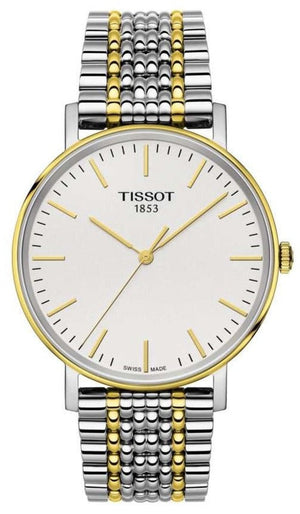 Tissot Everytime Medium White Dial Two Tone Mesh Bracelet Watch For Men - T109.410.22.031.00 Authentic Buy Shop Now