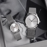 Calvin Klein Minimal White Dial Silver Mesh Bracelet Watch for Women - K3M231Y6 Authentic Buy Shop Now