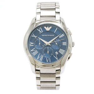 Emporio Armani Chronograph Quartz Blue Dial Silver Steel Strap Watch For Men - AR11082 Authentic Buy Shop Now