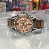 Fossil Riley Multifunction Rose Gold Dial Two Tone Steel Strap Watch for Women - ES4145 Authentic Buy Shop Now