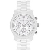 Michael Kors Runway White Ceramic Dial White Steel Strap Watch for Women - MK5161 Authentic Buy Shop Now