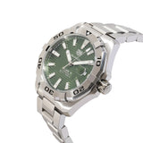 Tag Heuer Aquaracer Calibre 5 Automatic Green Dial Silver Steel Strap Watch for Men - WAY2015.BA0927 Authentic Buy Shop Now