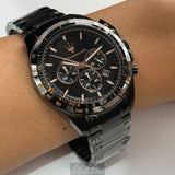 Maserati Traguardo Chronograph Black Dial Black Steel Strap Watch For Men - R8873612048 Authentic Buy Shop Now