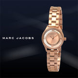 Marc Jacobs Tether Transparent Rose Gold Dial Rose Gold Steel Strap Watch for Women - MBM3417 Authentic Buy Shop Now