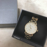 Marc Jacobs Baker White Dial Gold Steel Strap Watch for Women - MBM3243 Authentic Buy Shop Now