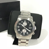 Marc Jacobs Larry Chronograph Black Dial Silver Steel Strap Watch for Men - MBM5050 Authentic Buy Shop Now