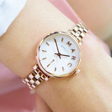 Marc Jacobs Sally White Dial Rose Gold Steel Strap Watch for Women - MBM8643 Authentic Buy Shop Now