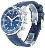 IWC Aquatimer Chronograph Blue Dial Blue Rubber Strap Watch for Men - IW376711 Authentic Buy Shop Now