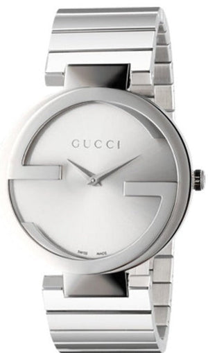 Gucci G Interlocking Silver Dial Silver Steel Strap Watch For Women - YA133308 Authentic Buy Shop Now