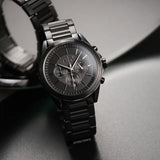 Armani Exchange Drexler Chronograph Black Dial Black Steel Strap Watch For Men - AX2601 Authentic Buy Shop Now