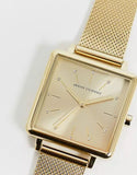 Armani Exchange Lola Quartz Gold Dial Gold Mesh Strap Watch For Women - AX5801 Authentic Buy Shop Now