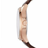 Armani Exchange Hampton Chronograph Blue Dial Brown Leather Strap Watch For Men - AX2172 Authentic Buy Shop Now