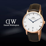 Daniel Wellington Dapper Sheffield White Dial Black Leather Strap Watch For Men - DW00100092 Authentic Buy Shop Now