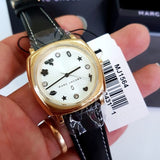 Marc Jacobs Mandy White Dial Black Leather Strap Watch for Women - MJ1564 Authentic Buy Shop Now