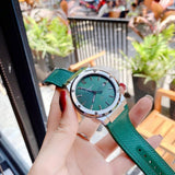 Salvatore Ferragamo F-80 Classic Green Dial Green Leather Strap Watch for Men - SFDT00519 Authentic Buy Shop Now