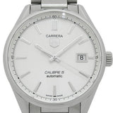 Tag Heuer Carrera Automatic Caliber 5 White Dial Silver Steel Strap Watch for Men - WAR211B.BA0782 Authentic Buy Shop Now