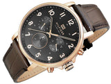 Tommy Hilfiger Daniel Black Dial Brown Leather Strap Watch for Men - 1710379 Authentic Buy Shop Now
