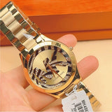 Michael Kors Runway Gold Dial Gold Steel Strap Watch For Women - MK4561 Authentic Buy Shop Now