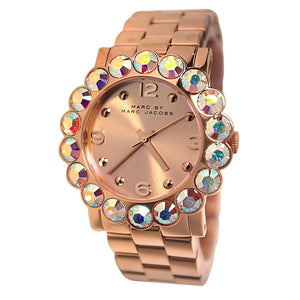 Marc Jacobs Amy Rose Gold Dial Rose Gold Steel Strap Watch for Women - MBM3223 Authentic Buy Shop Now