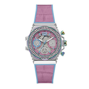 Guess Fusion Chronograph Pink Dial Pink Leather Strap Watch for Women - GW0553L5 Authentic Buy Shop Now