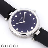 Gucci Diamantissima Diamonds Black Dial Black Leather Strap Watch For Women - YA141403 Authentic Buy Shop Now