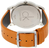 Calvin Klein City Silver Dial Orange Leather Strap Watch for Women - K2G231G6 Authentic Buy Shop Now