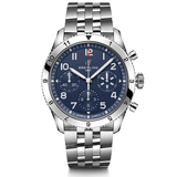 Breitling Avi Chronograph 42 Tribute to Vought F4U Corsair Blue Dial Silver Steel Strap Watch for Men - A233801A1C1A1 Authentic Buy Shop Now