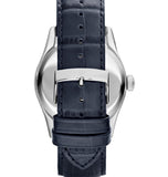 Emporio Armani Valente Quartz Silver Dial Grey Leather Strap Watch For Men - AR1666 Authentic Buy Shop Now