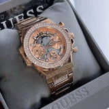 Guess Fusion Chronograph Rose Gold Dial Rose Gold Steel Strap Watch for Women - GW0552L3 Authentic Buy Shop Now