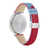 Versace Palazzo Empire Blue Dial Blue & Red Leather Strap Watch for Women - VCO070017 Authentic Buy Shop Now