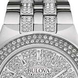 Bulova Crystal Pave Silver Dial Silver Steel Strap Watch for Men - 96B235 Authentic Buy Shop Now