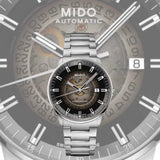 Mido Commander Automatic Gradient Black Dial Silver Steel Strap Watch For Men - M021.407.11.411.00 Authentic Buy Shop Now