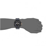 Fossil Modern Machine Chronograph Black Dial Blue Leather Strap Watch for Men - FS5066 Authentic Buy Shop Now