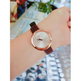 Calvin Klein Firm White Dial Brown Leather Strap Watch for Women - K3N236G6 Authentic Buy Shop Now