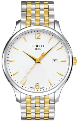 Tissot T Classic Tradition White Dial Two Tone Mesh Bracelet Watch for Women - T063.210.22.037.00 Authentic Buy Shop Now