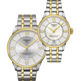 Tissot Chemin Des Tourelles Powermatic 80 Lady Mother of Pearl White Dial Two Tone Steel Strap Watch For Women - T099.207.22.118.00 Authentic Buy Shop Now