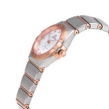 Omega Constellation Manhattan Quartz Diamonds Mother of Pearl Dial Two Tone Steel Strap Watch for Women - 131.20.25.60.55.001 Authentic Buy Shop Now