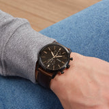 Fossil Townsman Chronograph Black Dial Brown Leather Strap Watch for Men - FS5437 Authentic Buy Shop Now