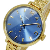 Marc Jacobs Sally Blue Dial Gold Steel Strap Watch for Women - MBM3366 Authentic Buy Shop Now