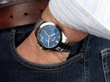 Hugo Boss Talent Blue Dial Silver Steel Strap Watch for Men - 1513582 Authentic Buy Shop Now