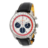 Breitling Navitimer B01 Chronograph 43 Boeing 747 White Dial Black Leather Strap Watch for Men - AB01383B1G1P1 Authentic Buy Shop Now