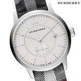 Burberry The Classic Horseferry Silver Dial Black Leather Strap Watch for Men - BU10002 Authentic Buy Shop Now
