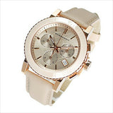 Burberry Chronograph Rose Gold Dial Beige Leather Strap Watch for Women - BU9704 Authentic Buy Shop Now
