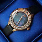 Swarovski Lovely Crystals Analog Black Dial Black Leather Strap Watch for Women - 5301877 Authentic Buy Shop Now