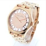 Marc Jacobs Henry Rose Gold Dial Rose Gold Steel Strap Watch for Women - MBM3207 Authentic Buy Shop Now